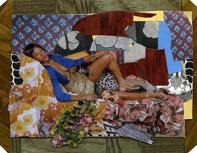 MICKALENE THOMAS Tamika Sur Une Chaise Longue, 2008