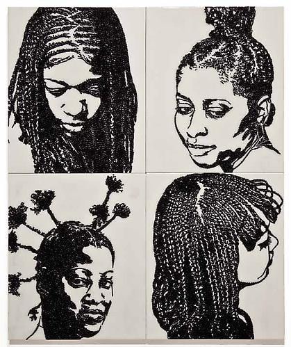 MICKALENE THOMAS Hair Portrait 4, 2011