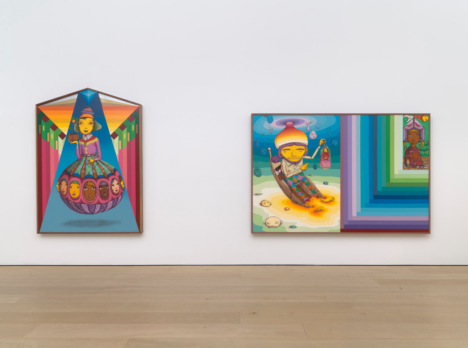 OSGEMEOS:&nbsp;Portal, Installation view, Lehmann Maupin, New York, 2020