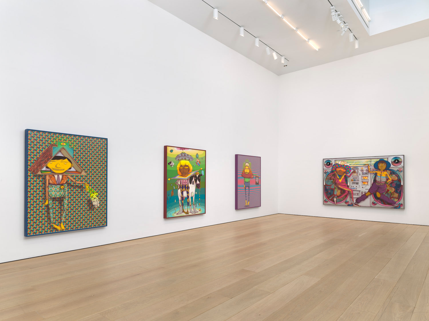 OSGEMEOS:&nbsp;Portal, Installation view, Lehmann Maupin, New York, 2020