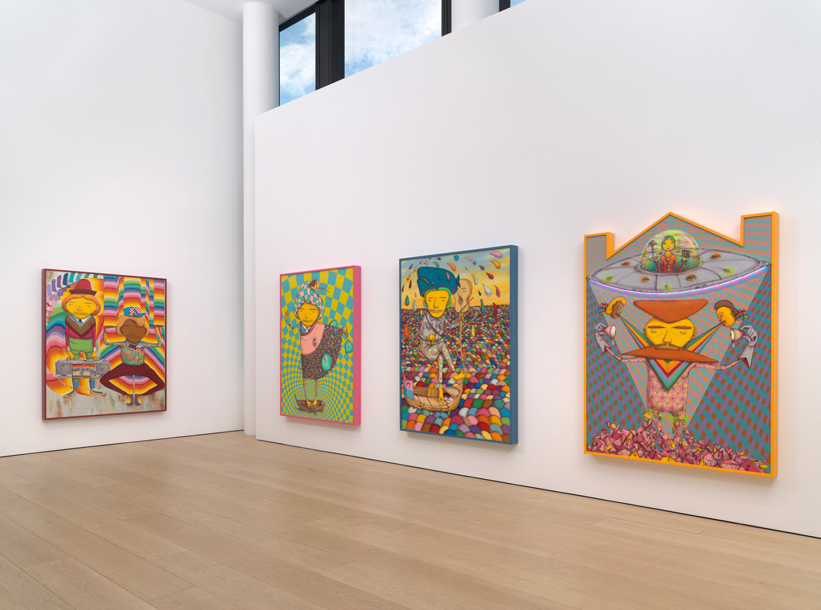 OSGEMEOS:&nbsp;Portal, Installation view, Lehmann Maupin, New York, 2020