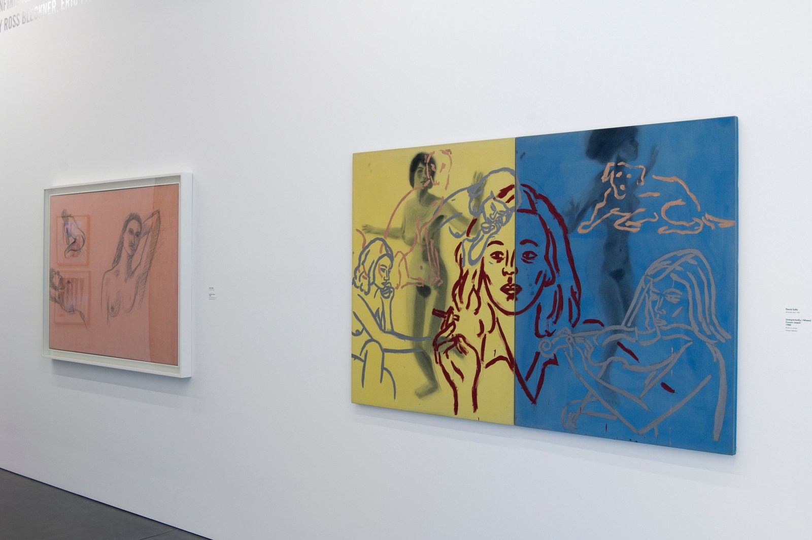 Unfinished Business: Paintings from the 1970s and 1980s by Ross Bleckner, Eric Fischl, and David Salle, Installation view, Parrish Art Museum,&nbsp;Water Mill, New York