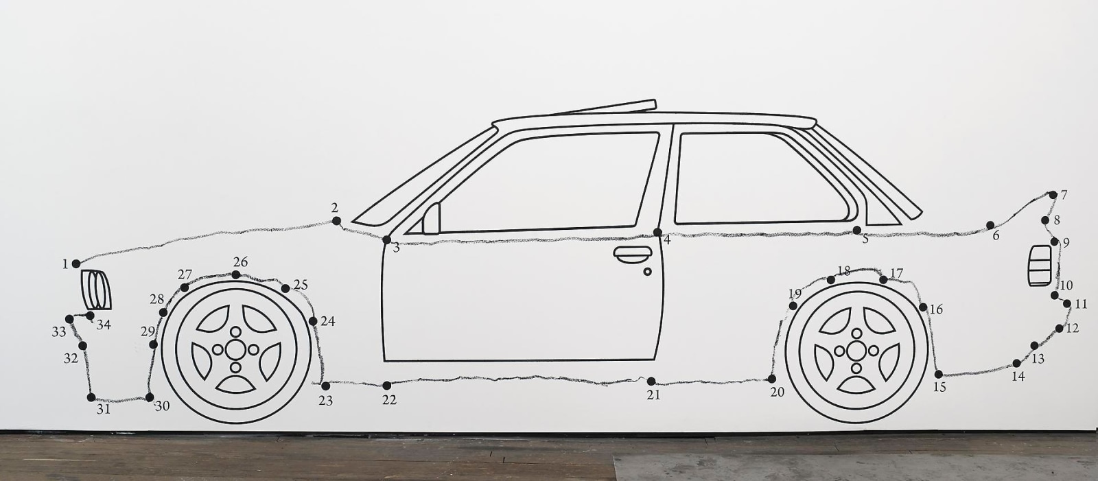 ROBIN RHODE Paries Pictus - Connect the Dots: Car, 2013