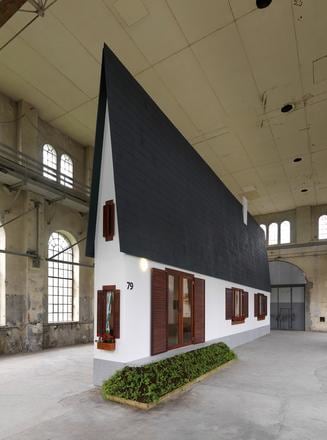  ERWIN WURM: Narrow House, 	Installation view, Kunstraum Kornbirn, Austria