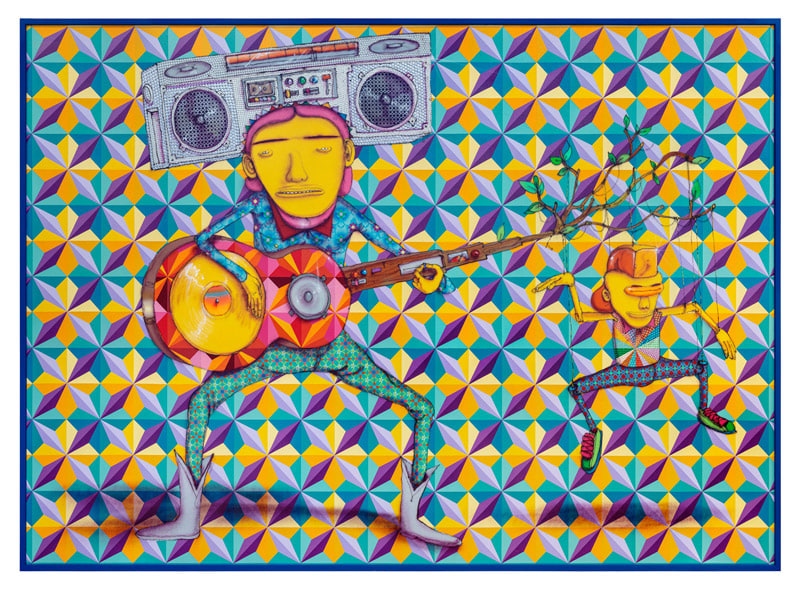 OSGEMEOS, A vida &eacute; uma m&uacute;sica onde voc&ecirc; dan&ccedil;a do seu jeito / Life is a song in which you dance your own way, 2022