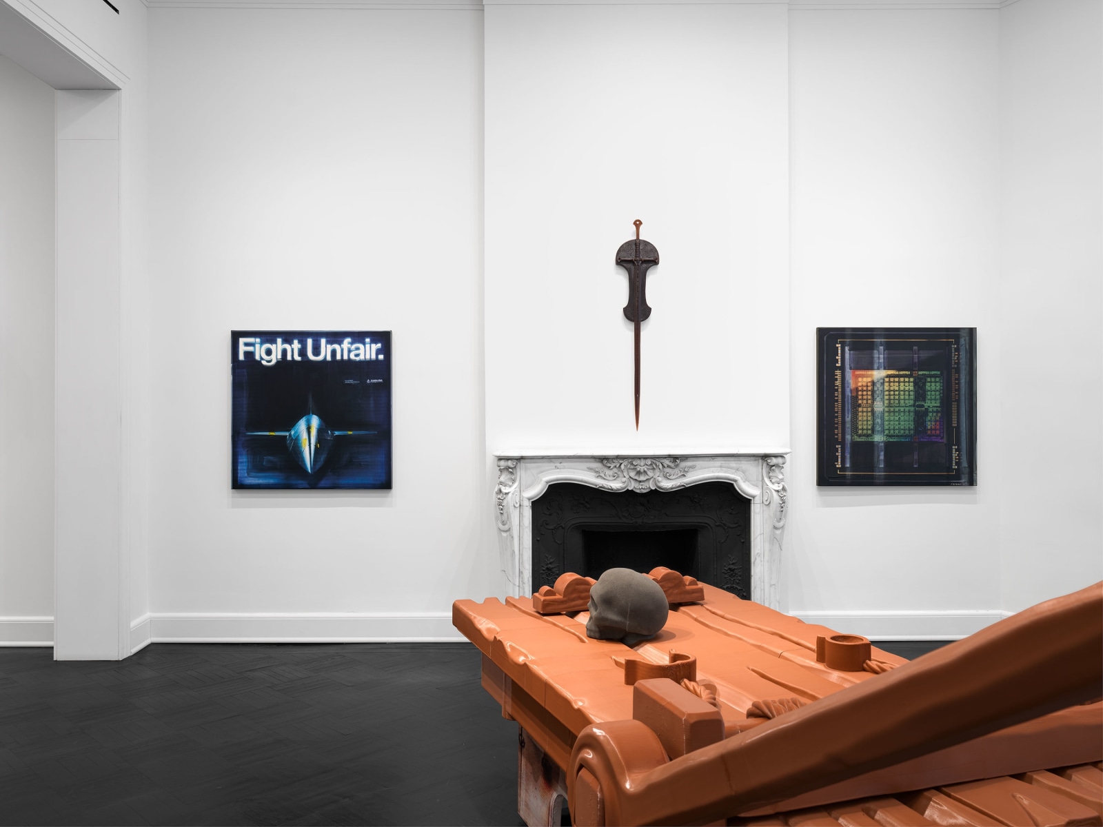 Installation view, Simon Denny,&nbsp;Dungeon, Petzel, 2024