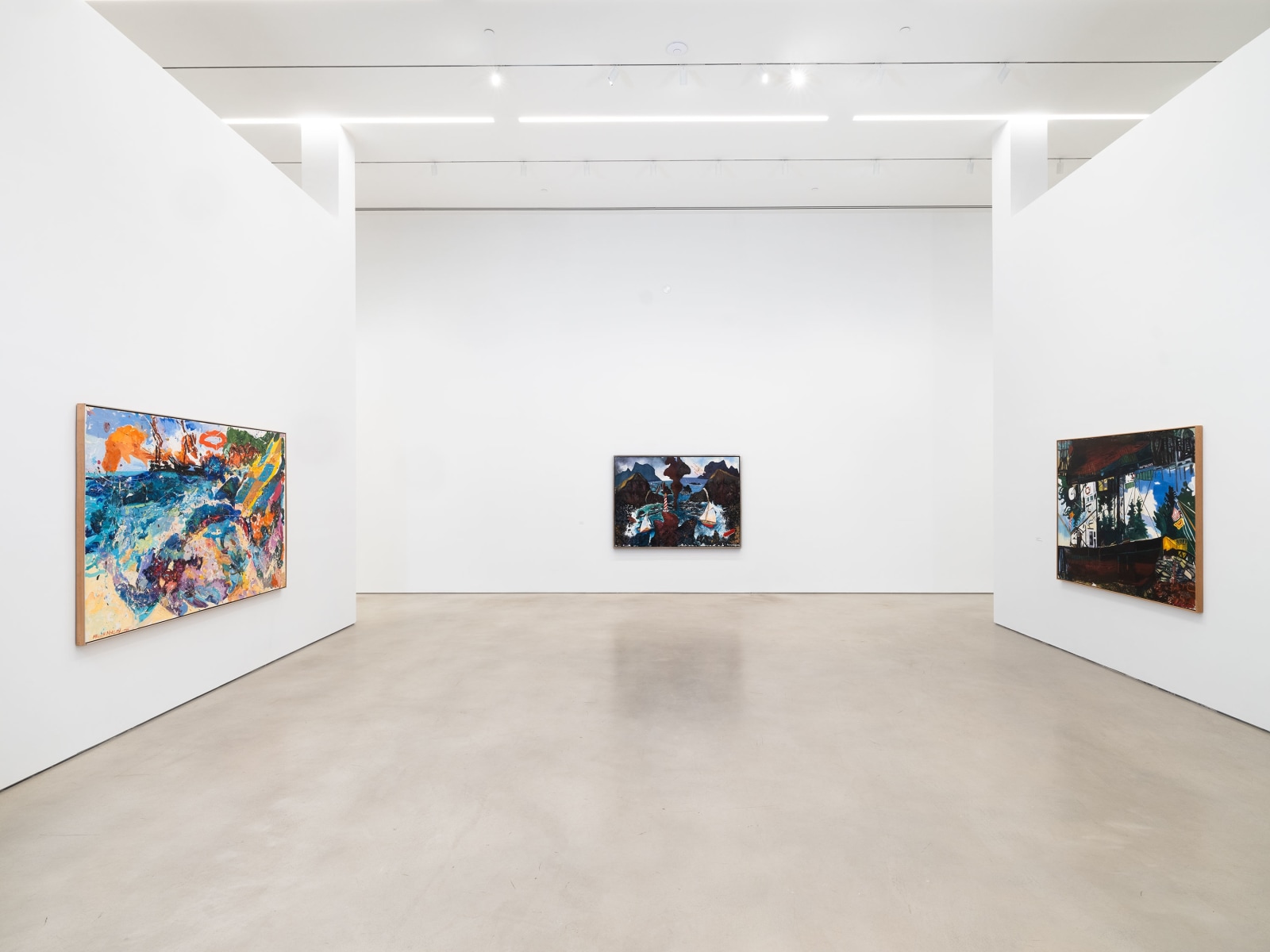 Installation view, Malcolm Morley, Painting as Model,&nbsp;Petzel, 2024