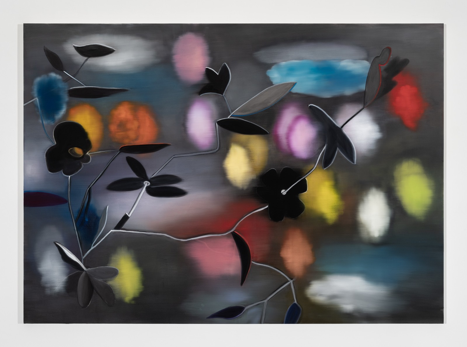 Ross Bleckner, Day and Night, Hour by Hour, 2023, Oil on linen, 60 x 84 inches, 152.4 x 213.4 cm