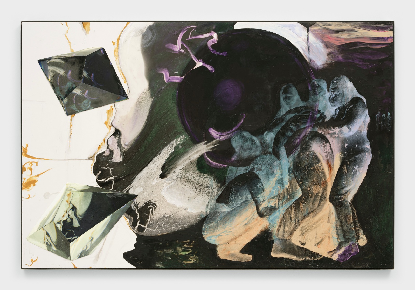 Seth Price, Ardomancy, 2022&amp;ndash;23, Acrylic and generatively produced image reverse-transferred into acrylic polymer on wood and aluminum composite, 47.5 x 71.5 inches, 120.7 x 181.6 cm