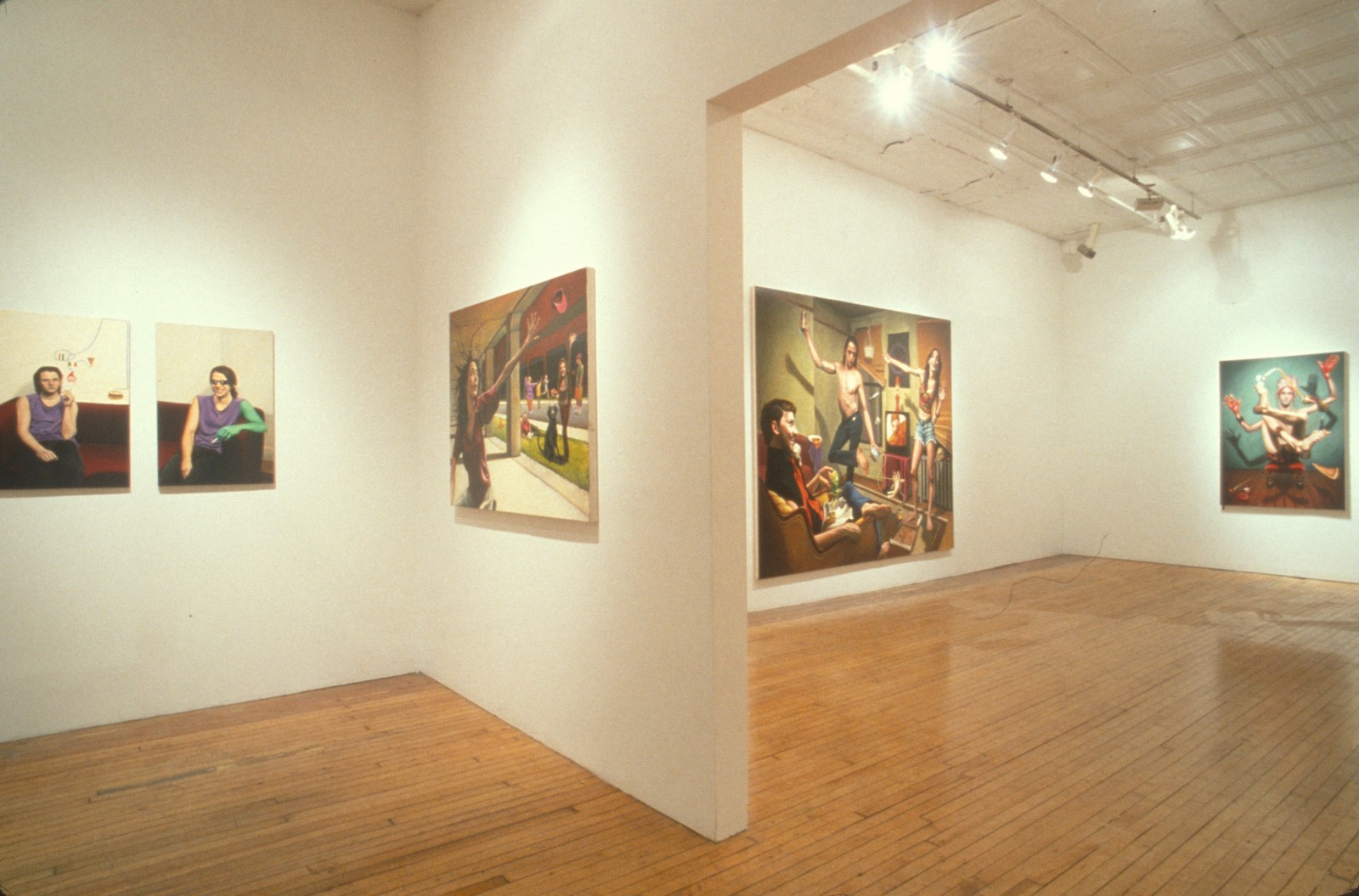 Pieter Schoolwerth. Installation view, 2000. American Fine Arts, New York.