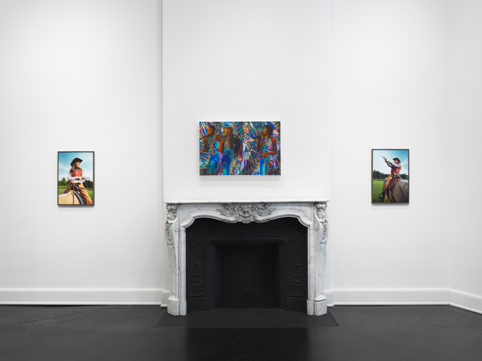 Installation view, Dana Hoey and Caitlin Cherry, Hello Trouble, Petzel, 2022