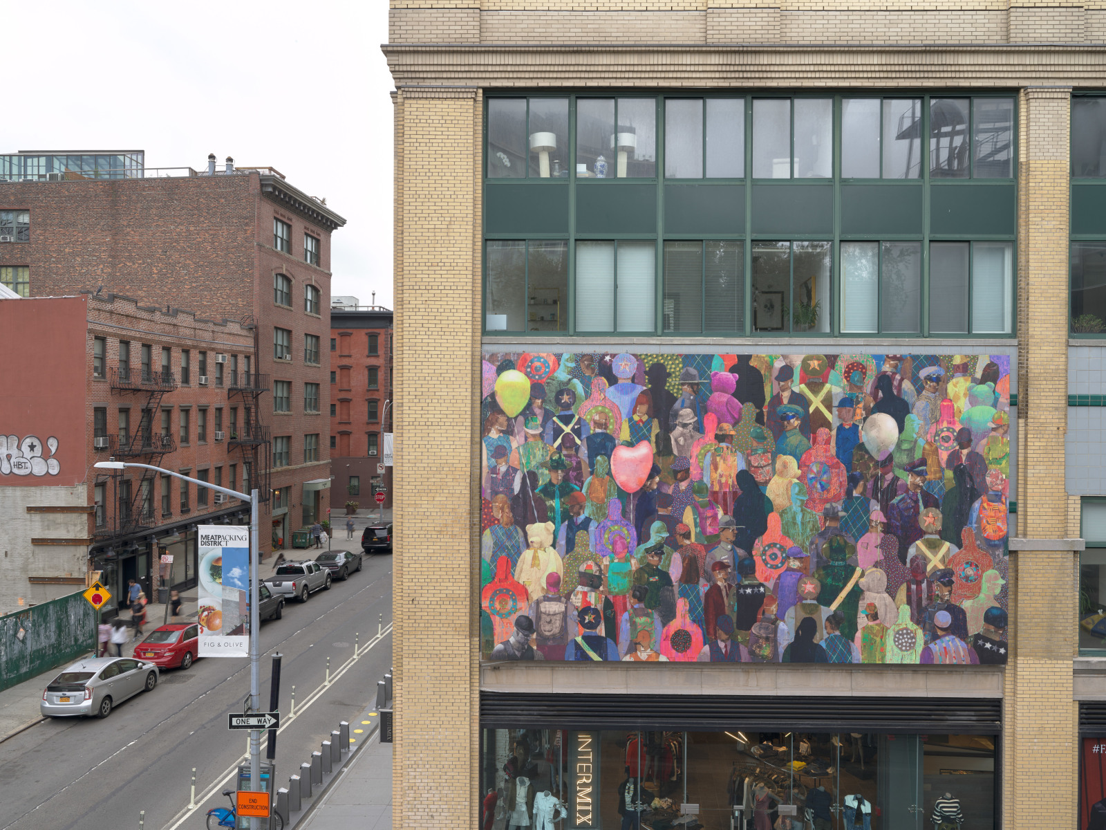 Derek Fordjour: Half Mast. Whitney Museum, New York. Installation view, September 24, 2018 &ndash; May 5, 2019.