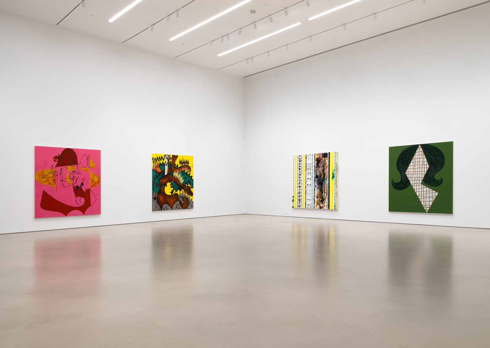 Installation view, Charline von Heyl, Petzel, 2023