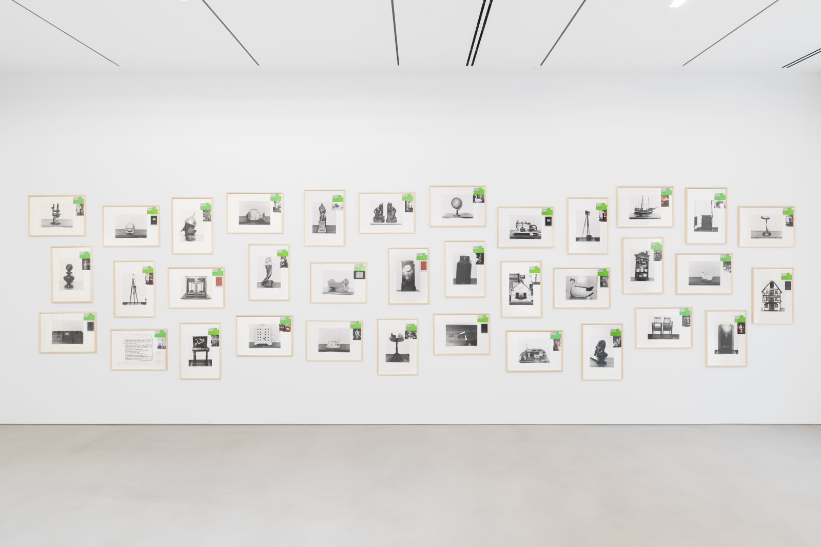 Installation view, Hanne Darboven,&nbsp;Fin de Si&egrave;cle - Buch der Bilder, Petzel, 2023