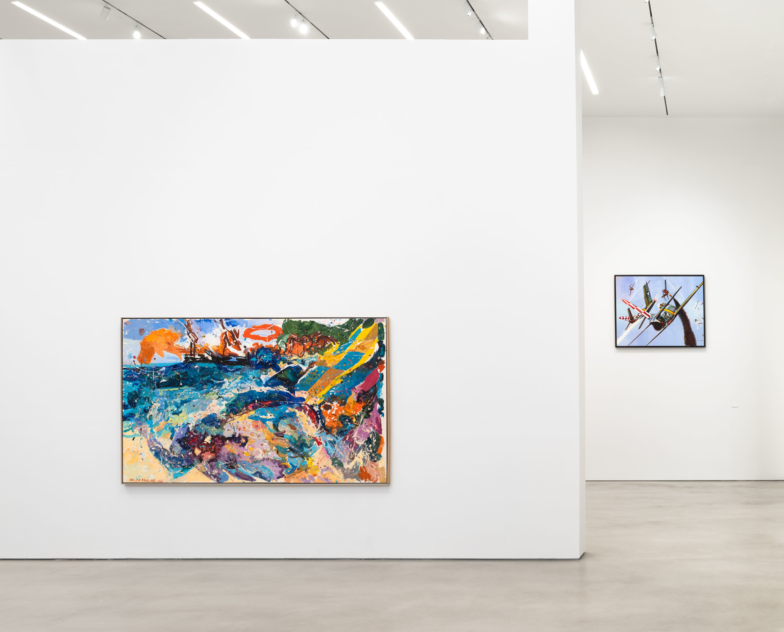 Installation view, Malcolm Morley, Painting as Model,&nbsp;Petzel, 2024