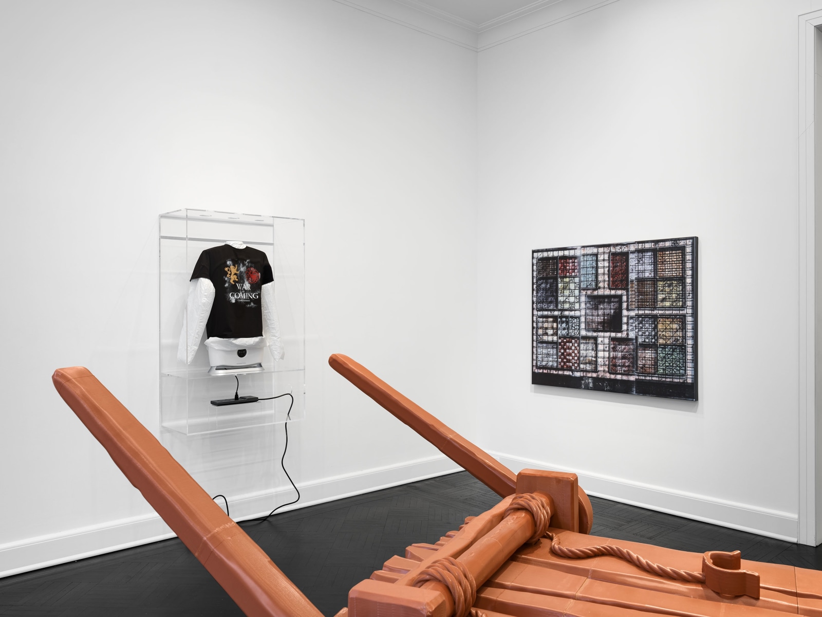 Installation view, Simon Denny,&nbsp;Dungeon, Petzel, 2024