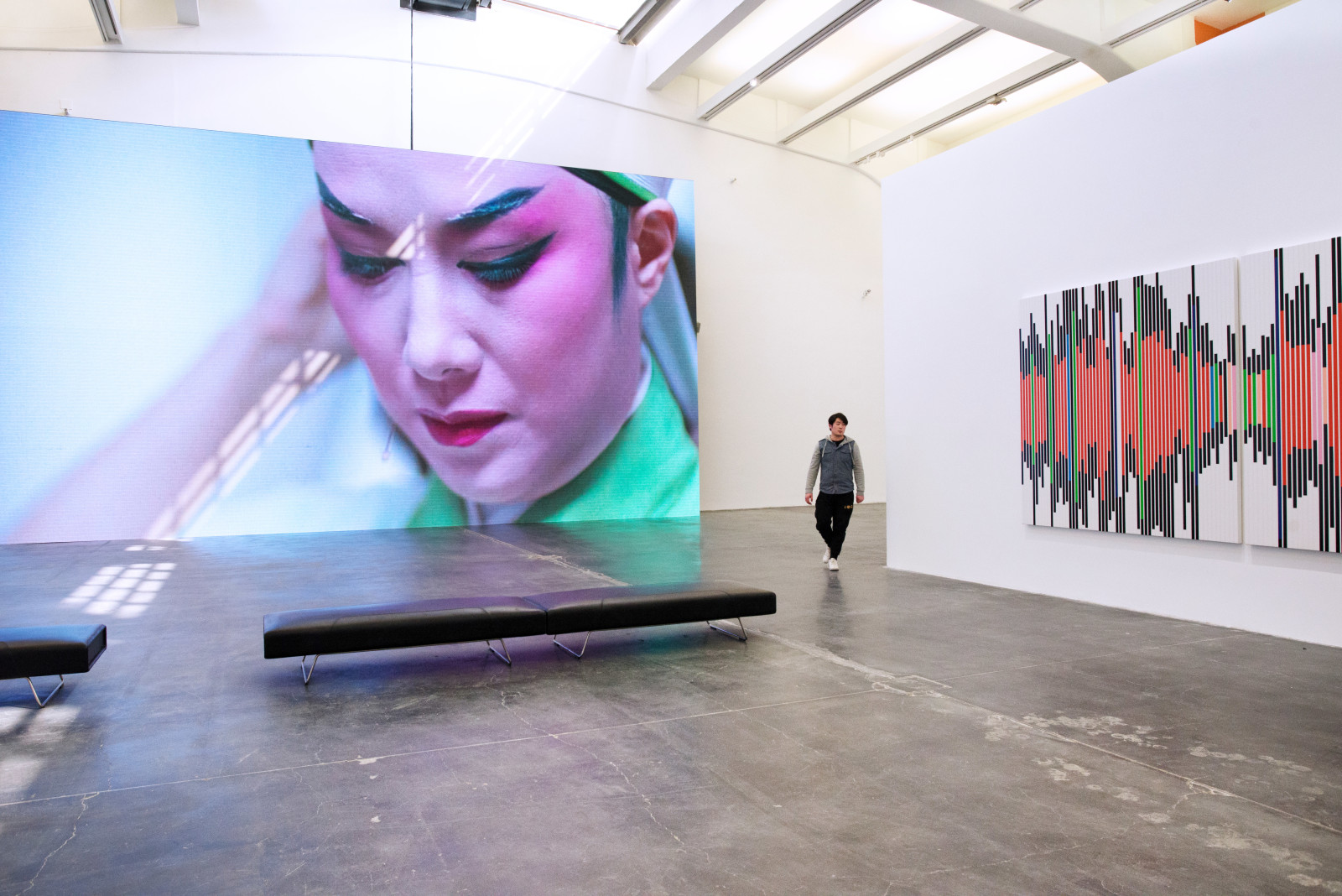 Sarah Morris: Odysseus Factor. Installation view, 2018. UCCA, Beijing. Photo: Wendy Bowman.