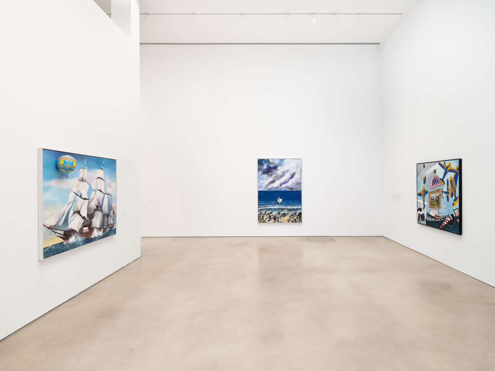 Installation view, Malcolm Morley, Painting as Model,&nbsp;Petzel, 2024