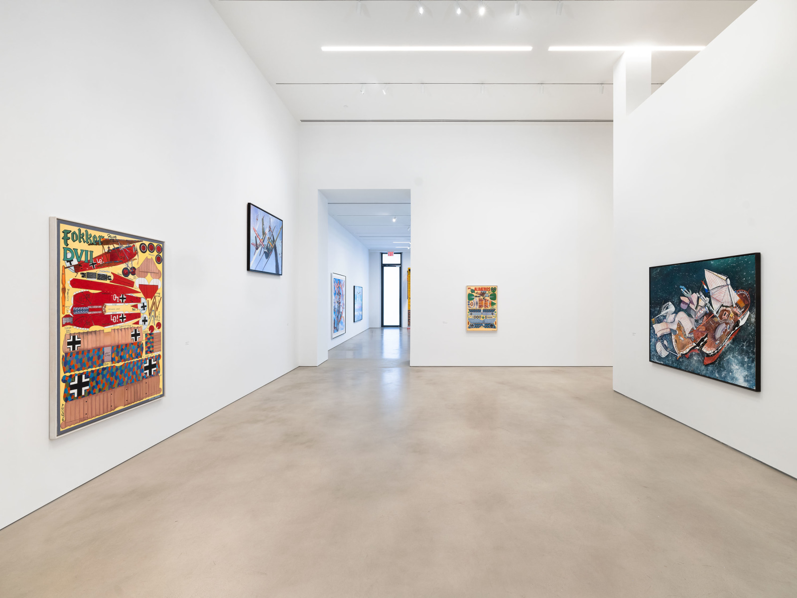 Installation view, Malcolm Morley, Painting as Model,&nbsp;Petzel, 2024