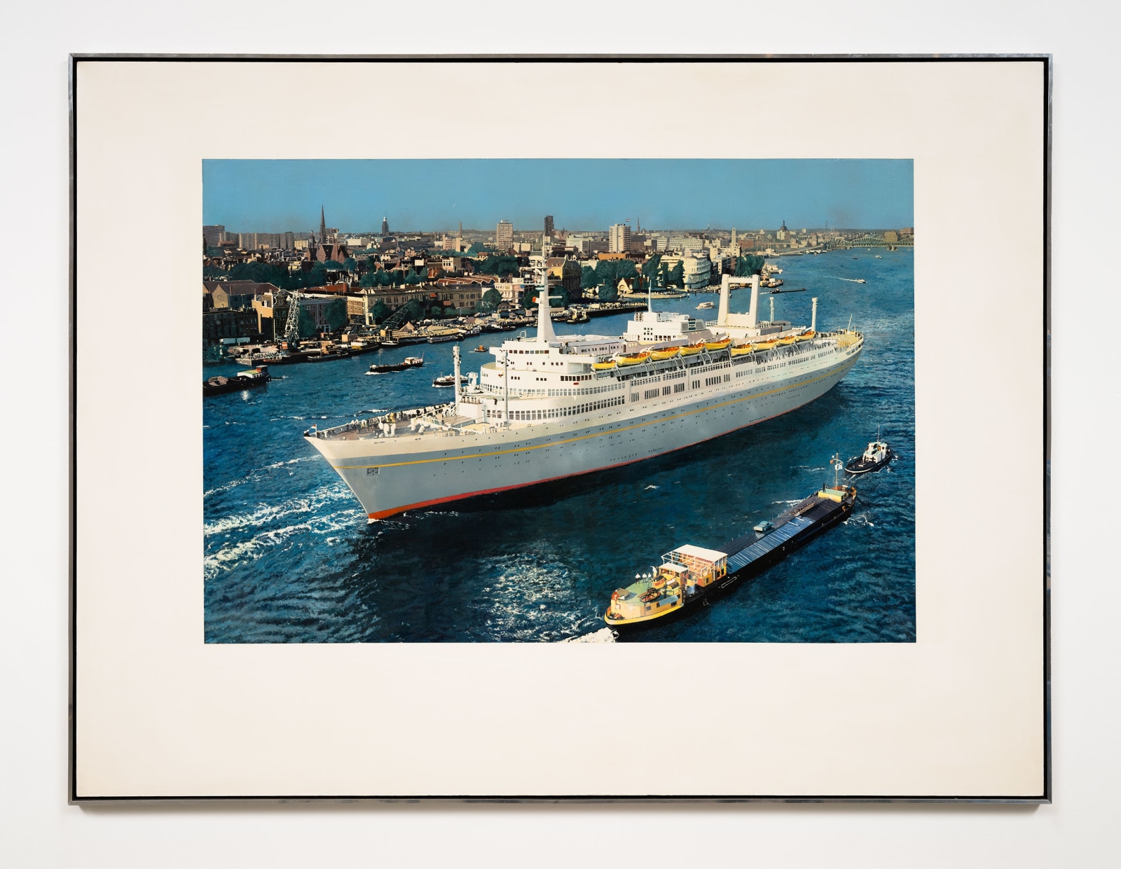 Malcolm Morley, SS Amsterdam in front of Rotterdam