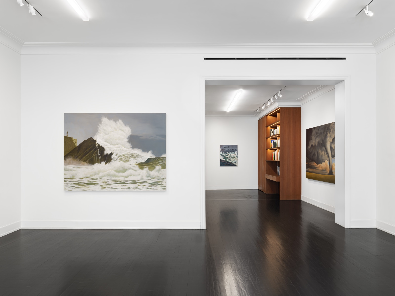 Installation view, Sean Landers, Unnatural Disasters, Petzel, 2022