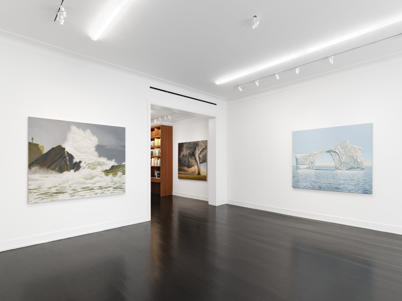 Installation view, Sean Landers, Unnatural Disasters, Petzel, 2022