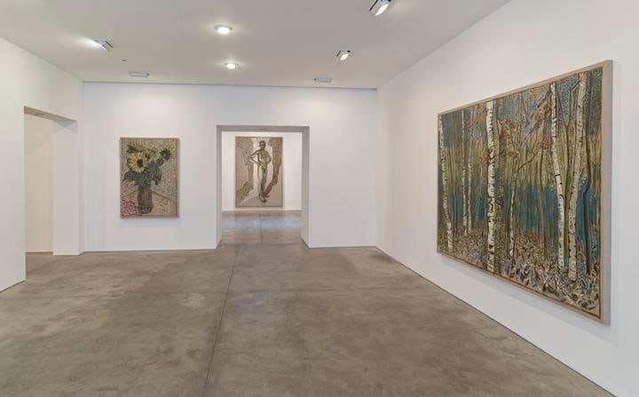 Billy Childish: flowers, nudes and birch trees: New Paintings 2015 Installation view 1