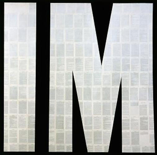 Tim Rollins and K.O.S. Invisible Man (after Ralph Ellison), 1999. Matte acrylic on book pages mounted on canvas. 60 x 60 in. Collection of Dr. Rushton E. Patterson, Jr.