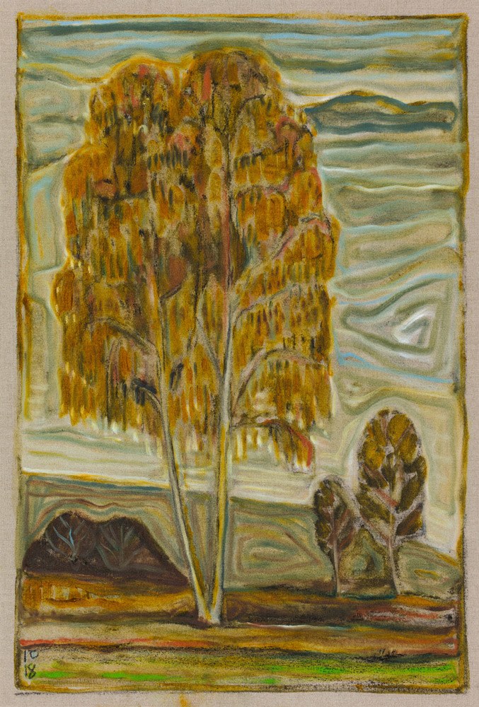 BILLY CHILDISH, portrait of a birch tree, 2018