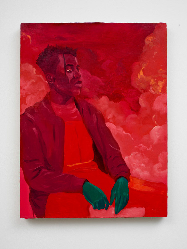 DOMINIC CHAMBERS, Untitled (Ife In Red), 2021
