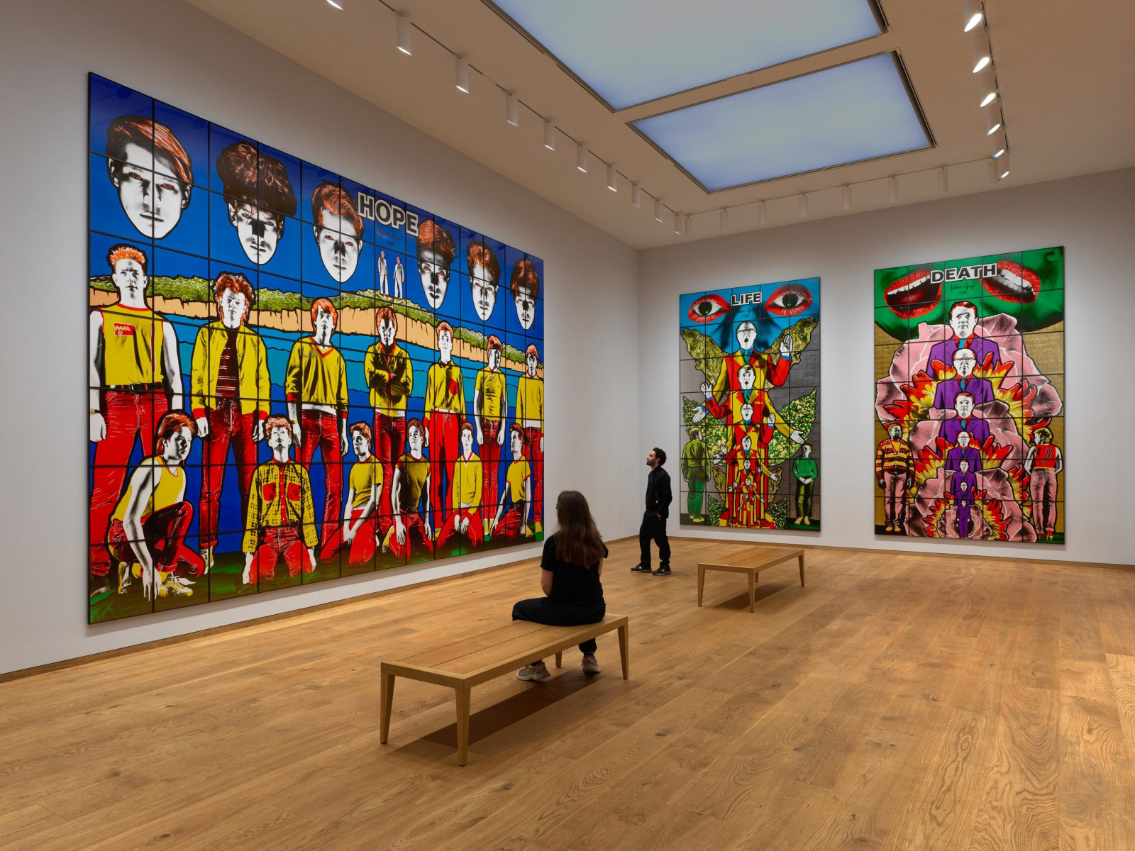 Gilbert & George: DEATH HOPE LIFE FEAR…, Installation View