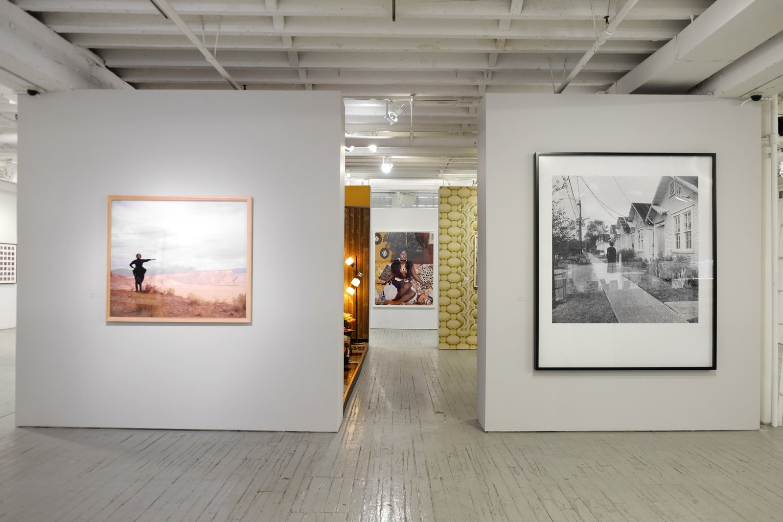Muse: Mickalene Thomas Photographs and t&ecirc;te-&agrave;-t&ecirc;te, Installation view,&nbsp;Aperture Foundation, NY, NY