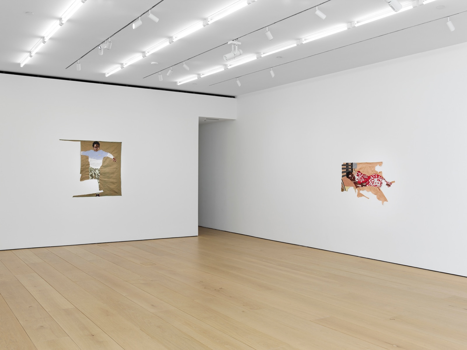 Fourth installation view of the exhibition Billie Zangewa: Wings of Change at Lehmann Maupin in New York