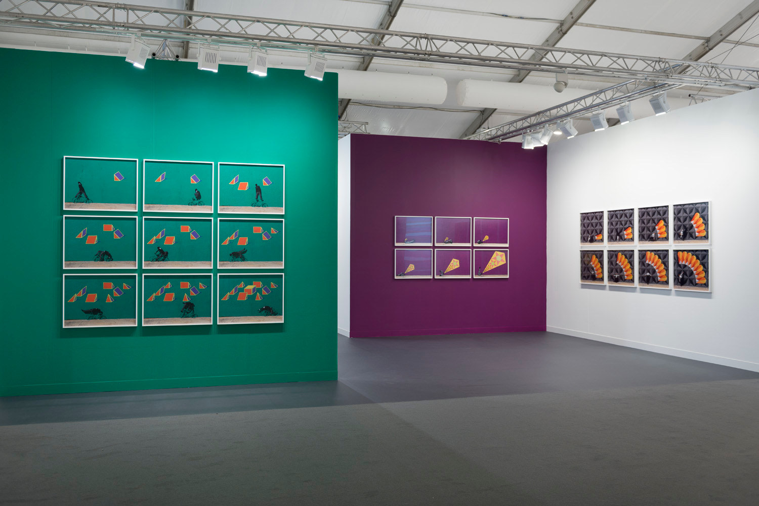 Installation view of Lehmann Maupin's booth at Frieze art fair in London 2019, view 3
