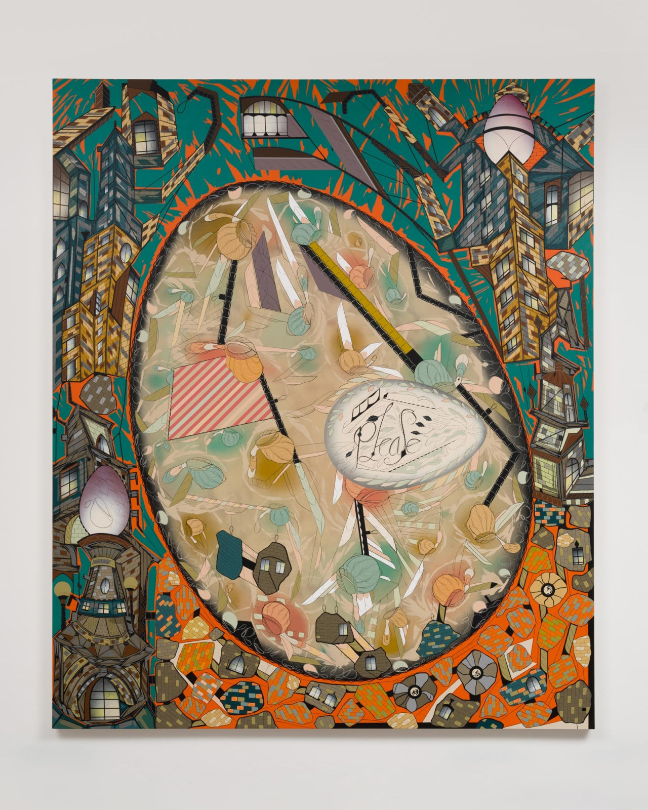 LARI PITTMAN, Sparkling City With Egg Monuments #3, 2023