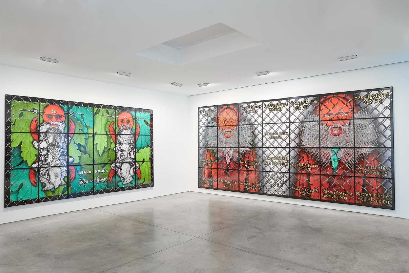 GILBERT &amp; GEORGE, THE BEARD PICTURES installation view 3