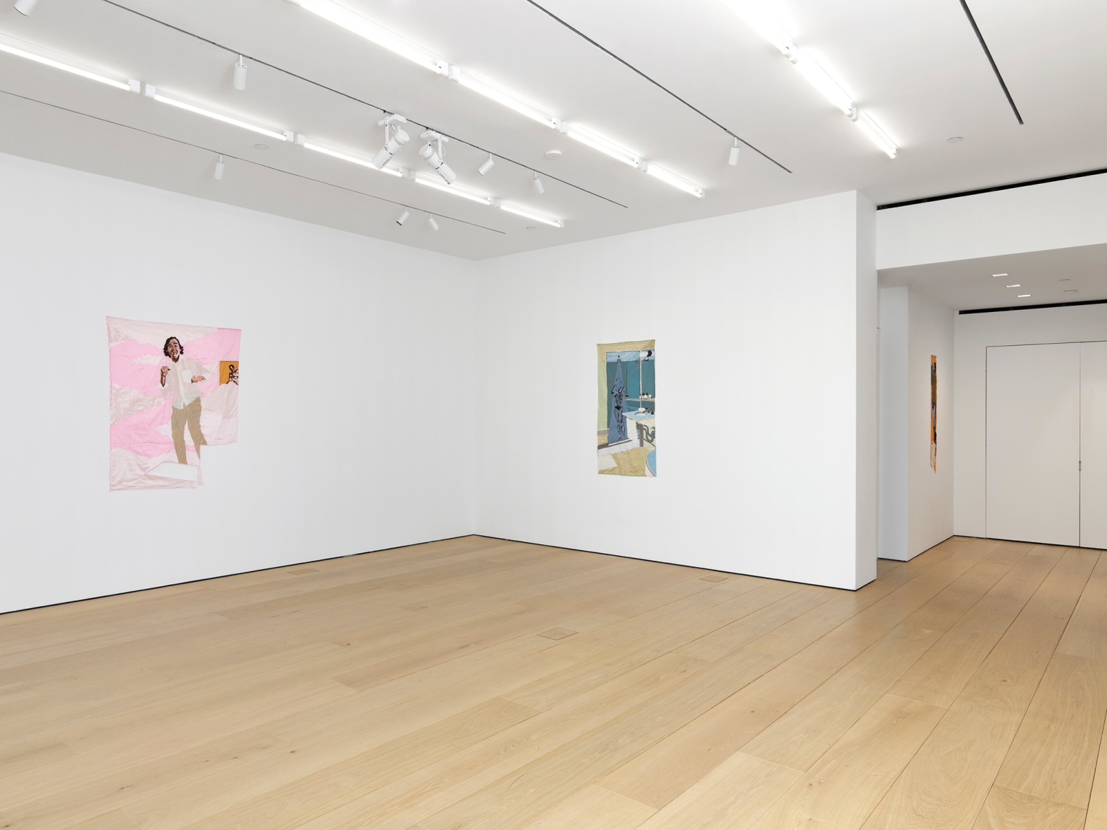 Fifth installation view of the exhibition Billie Zangewa: Wings of Change at Lehmann Maupin in New York