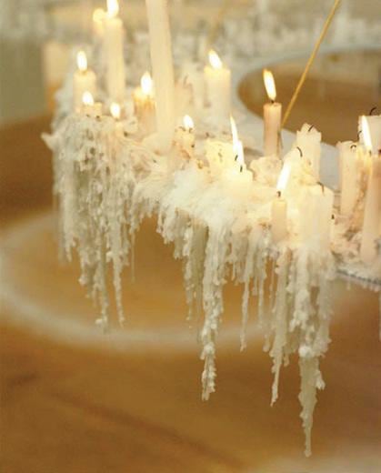 aspire, 1999 3 perspex disks, rope, candles