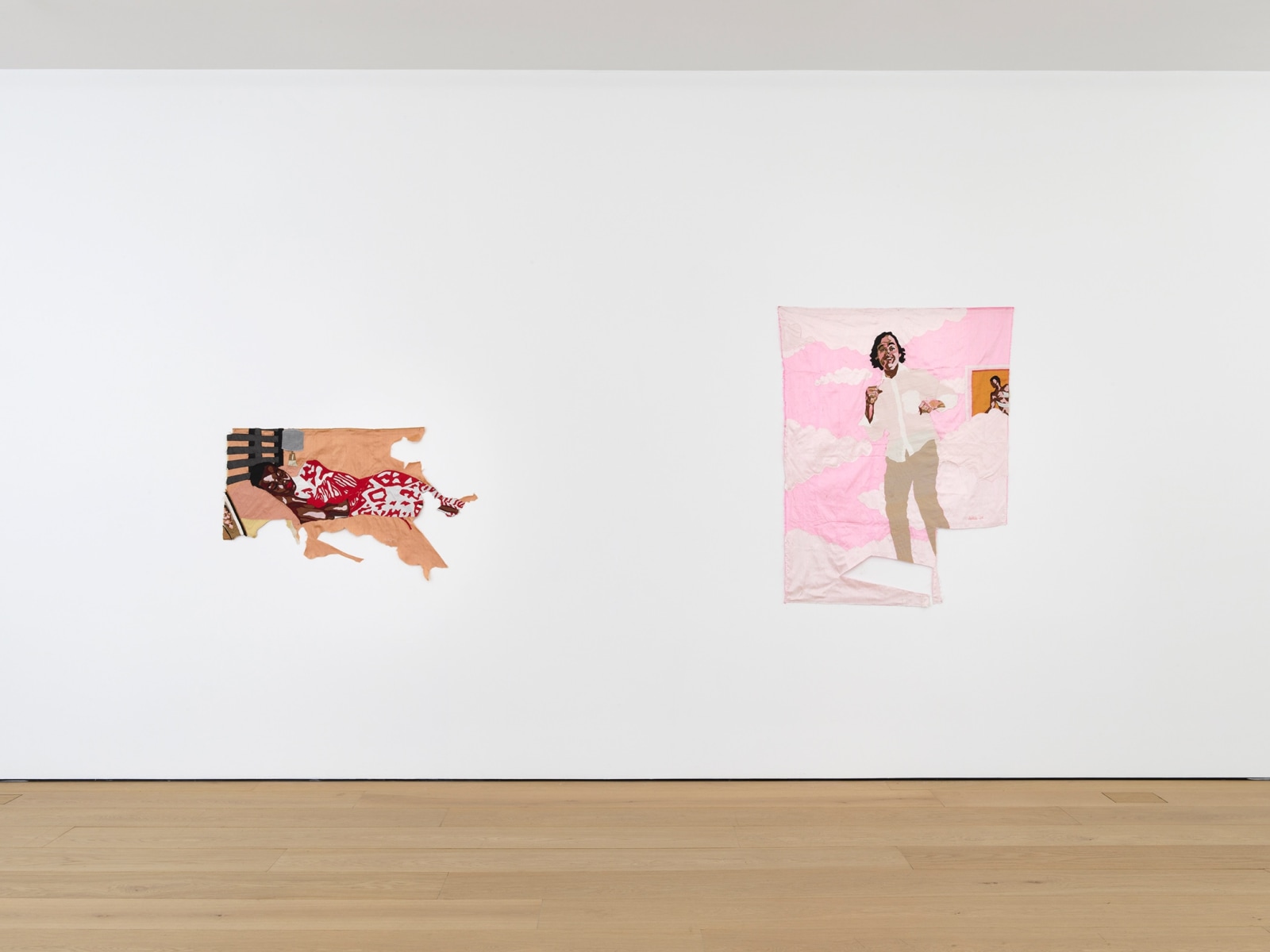 Sixth installation view of the exhibition Billie Zangewa: Wings of Change at Lehmann Maupin in New York