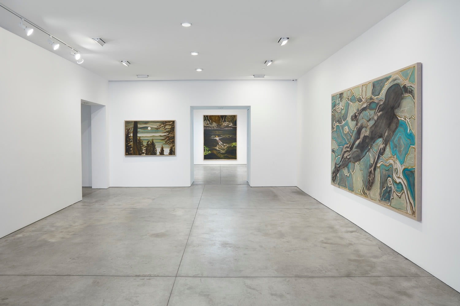 Installation view of Billy Childish exhibition at Lehmann Maupin gallery, New York, 2020, view 1