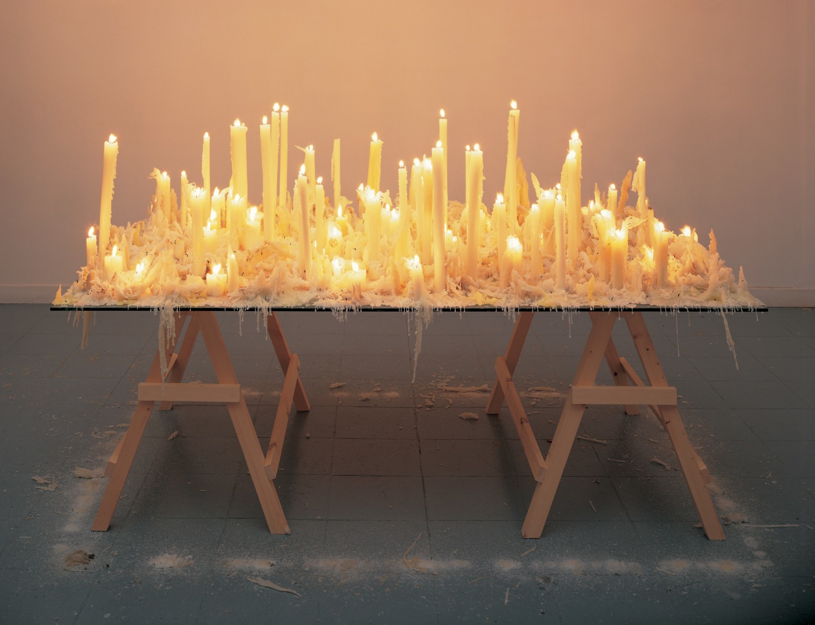 No Place Better Than This, 1996, Glass, wood and candles