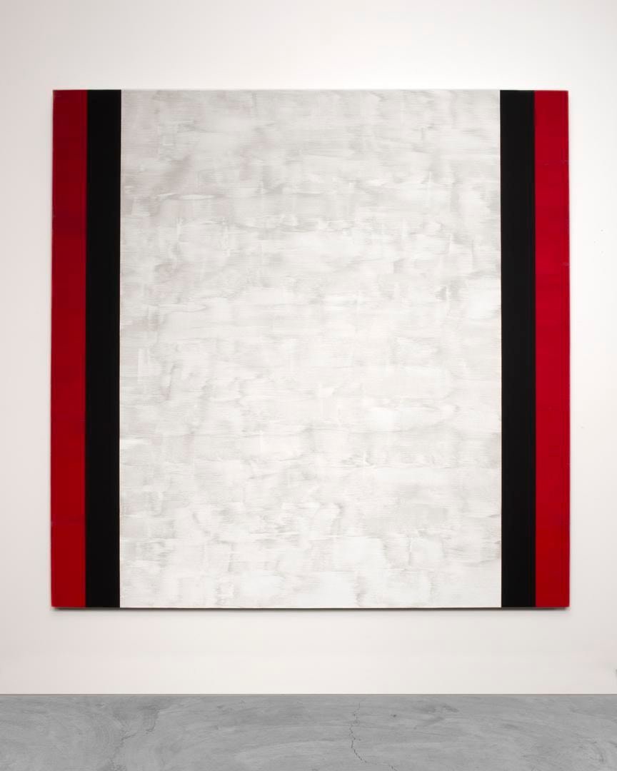  MARY CORSE, 	Untitled (Red, Black, White), 2015