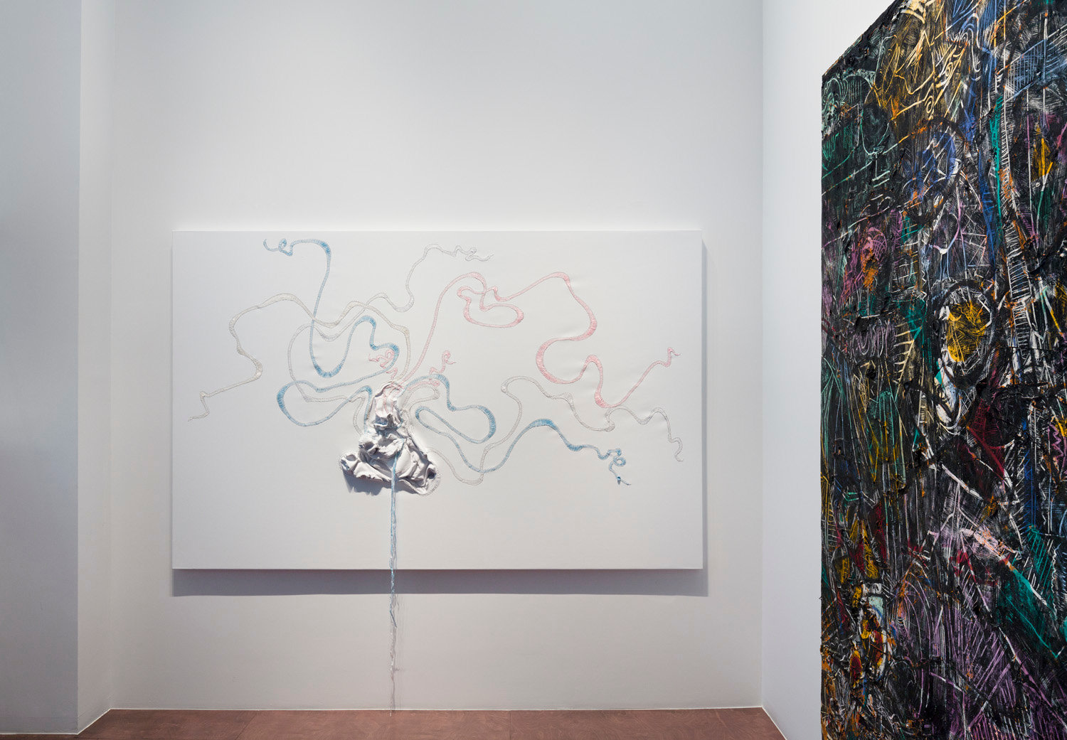 Kader Attia, Nicholas Hlobo, Angel Otero, Installation view at Lehmann Maupin, Seoul
