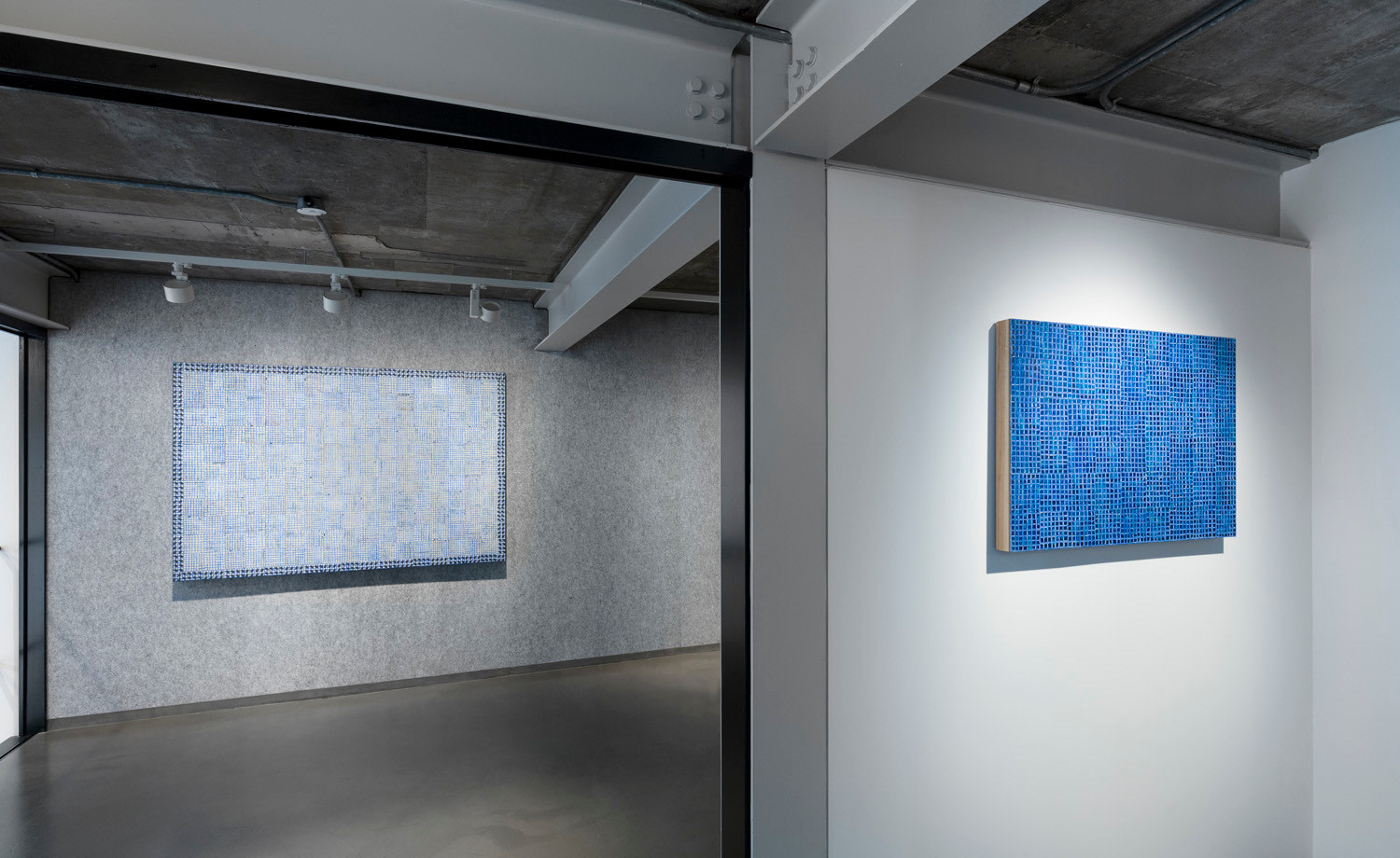 McArthur Binion,&nbsp;Hand:Work:II, Installation view at Lehmann Maupin, Seoul