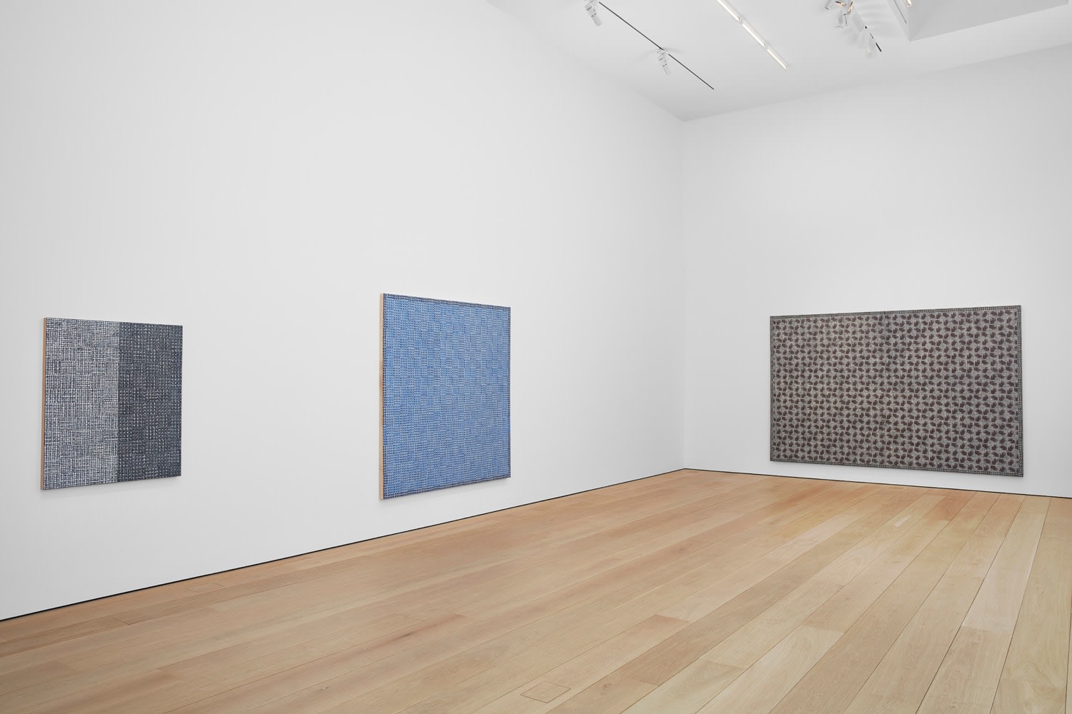 McArthur Binion,&nbsp;Hand:Work Installation view, Lehmann Maupin, New York,&nbsp;2019