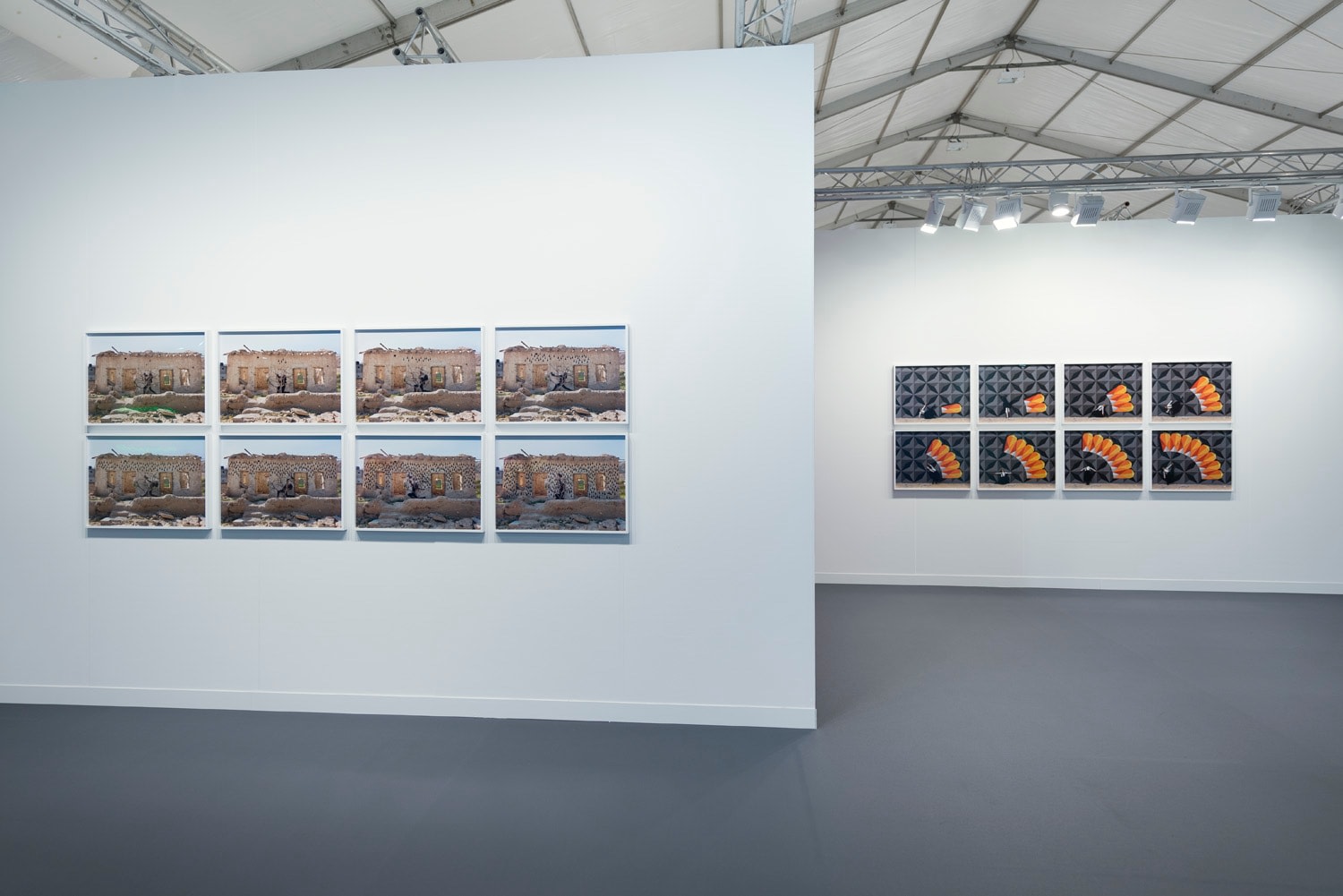 Installation view of Lehmann Maupin's booth at Frieze art fair in London 2019, view 5
