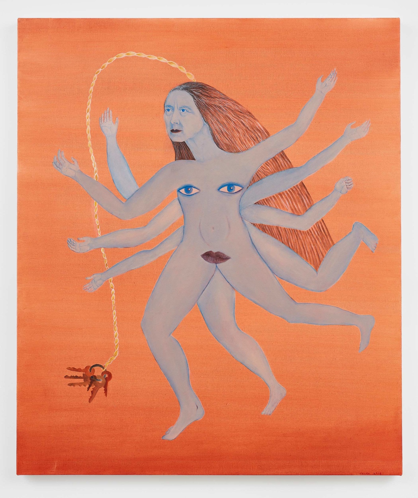 CECILIA VICU&Ntilde;A, Llaverito (Blue), 2019, after the lost original 1979 work