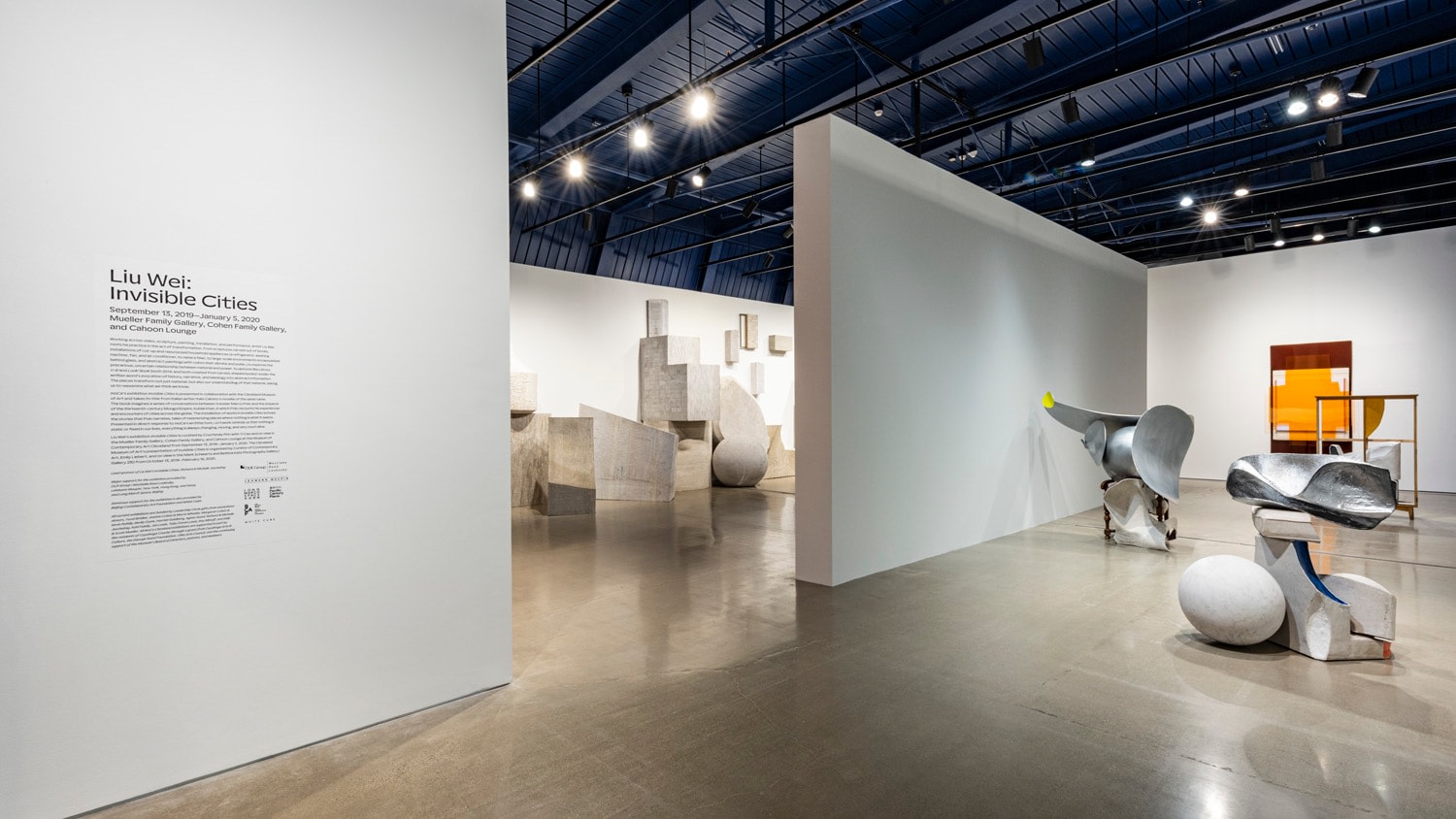 Installation view of Liu Wei Invisible Cities at moCa Cleveland, perspective 4