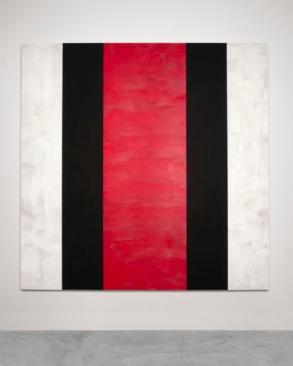 MARY CORSE Untitled (White, Black, Red), 2015