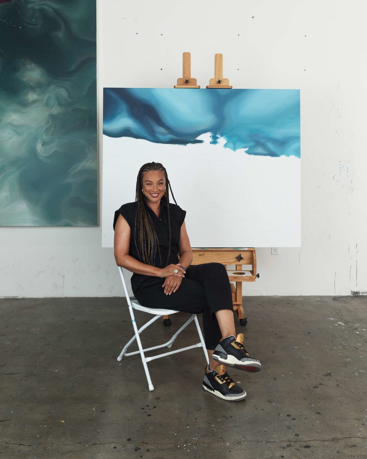 Calida Rawles in her Los Angeles studio, Photo by Marten Elder